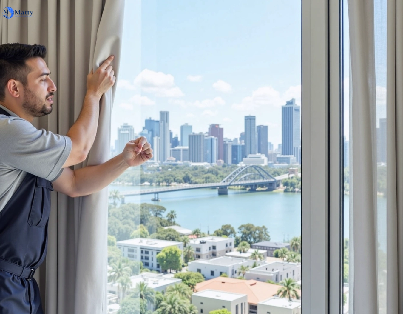 Professional curtain steam cleaning service clarinda-vic QLD by Matty Curtain Cleaning