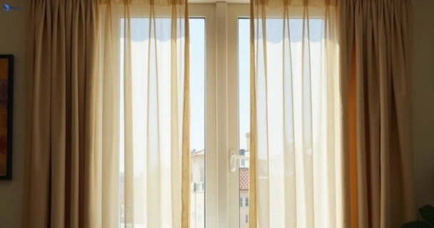 Dull dusty drapes in clarinda-vic before professional cleaning